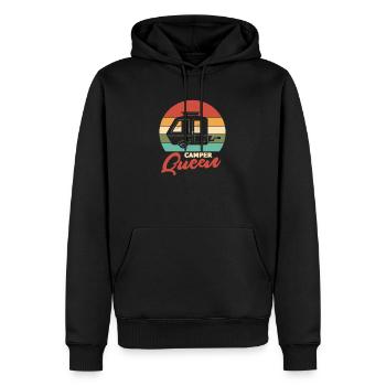 Camping Queen Camperin Königin Outdoor Geschenk - Männer Premium Bio Hoodie - Schwarz - Vorne - Nico (187cm)