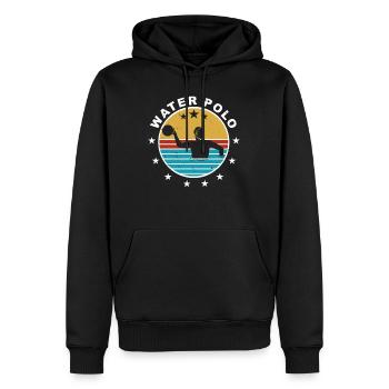 Water Polo Cadeau Sports Water Polo - Sweat à capuche Premium bio Homme - noir - Devant - Nico (187cm)