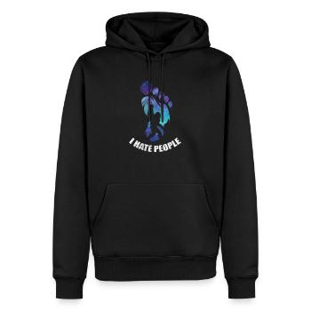 Bigfoot - Men’s Premium Organic Hoodie - black - Front - Nico (187cm)