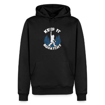 Bigfoot - Men’s Premium Organic Hoodie - black - Front - Nico (187cm)