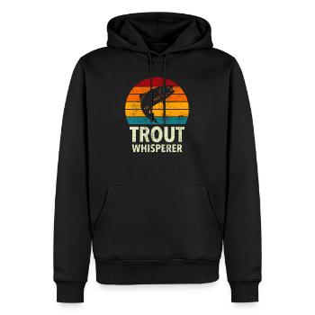 Regenbogenforelle Forelle Sport Fliegenfischen und Angeln - Männer Premium Bio Hoodie - Schwarz - Vorne - Nico (187cm)