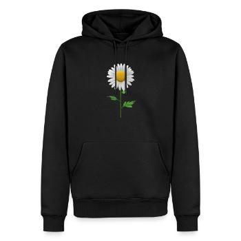 gaenseblume gänseblümchen butterblume weis gelb - Männer Premium Bio Hoodie - Schwarz - Vorne - Nico (187cm)