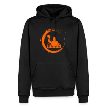 éclabousser le ballon de plage - Sweat à capuche Premium bio Homme - noir - Devant - Nico (187cm)
