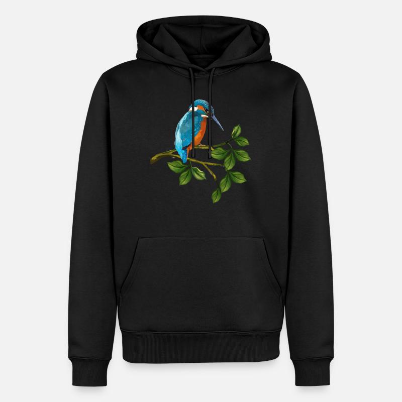 Vogel des Eisvogels - Männer Premium Bio Hoodie - Schwarz