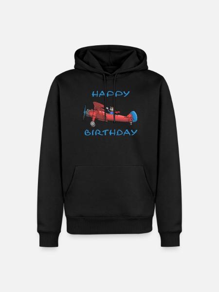 happy Birthday - Men’s Premium Organic Hoodie - black