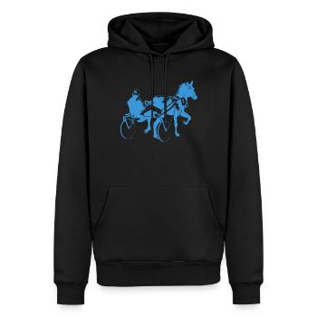 Trabrennen traber - Männer Premium Bio Hoodie - Schwarz - Vorne - Nico (187cm)