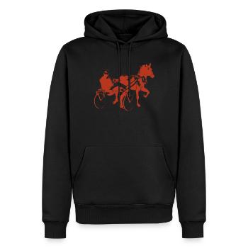 traber trabrennen - Männer Premium Bio Hoodie - Schwarz - Vorne - Nico (187cm)