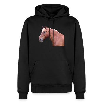 Pferdekopf Pferd Dressurpferd Pferderasse Reiter - Männer Premium Bio Hoodie - Schwarz - Vorne - Nico (187cm)