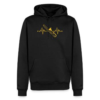 Orchester Musik Posaune Posaunist Geschenkidee - Männer Premium Bio Hoodie - Schwarz - Vorne - Nico (187cm)