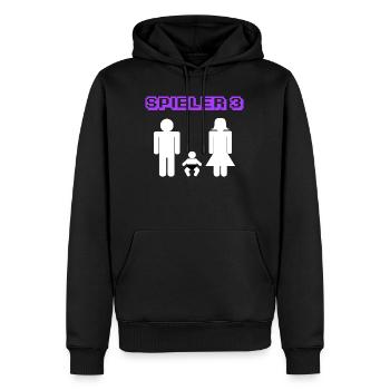 Elternschaft Statement Schwanger Baby Geboren - Männer Premium Bio Hoodie - Schwarz - Vorne - Nico (187cm)