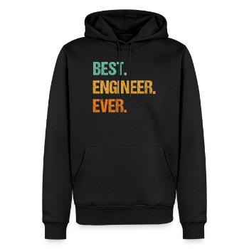 Bester Ingenieur aller Zeiten Inspirierendes Zitat - Männer Premium Bio Hoodie - Schwarz - Vorne - Nico (187cm)
