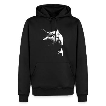 British Shorthair Katze - Männer Premium Bio Hoodie - Schwarz - Vorne - Nico (187cm)