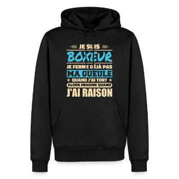 Ich bin Boxer Humor Boxen Boxer Geschenk - Männer Premium Bio Hoodie - Schwarz - Vorne - Nico (187cm)