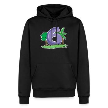 Nummer 6 Muster - Männer Premium Bio Hoodie - Schwarz - Vorne - Nico (187cm)