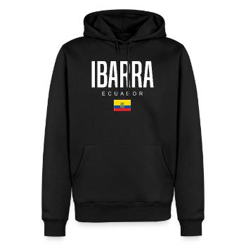Ibarra Équateur Équatoriens - Sweat à capuche Premium bio Homme - noir - Devant - Nico (187cm)