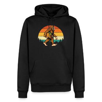 Bigfoot Trägt Taco Lustiges Fiesta Mashup - Männer Premium Bio Hoodie - Schwarz - Vorne - Nico (187cm)