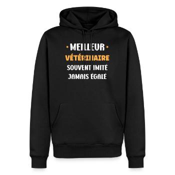 Bester Tierarzt aller Zeiten - Männer Premium Bio Hoodie - Schwarz - Vorne - Nico (187cm)