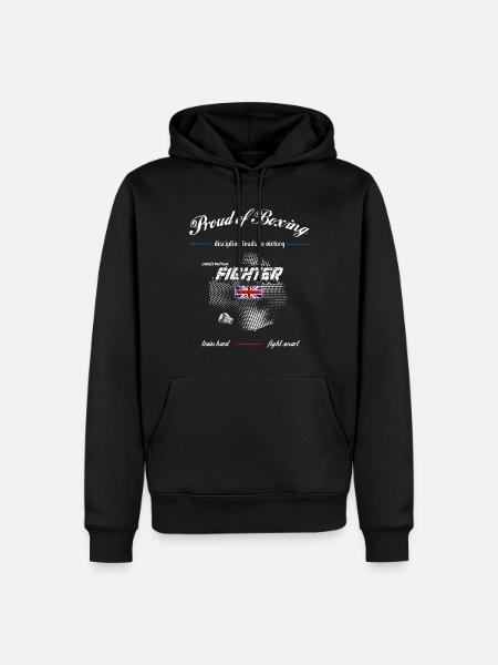 Proud of Boxing - fighter - Großbritannien - Männer Premium Bio Hoodie - Schwarz