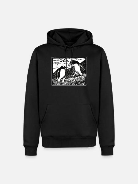 alpha beast penguins - Men’s Premium Organic Hoodie - black