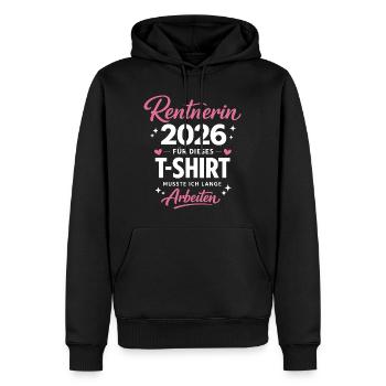 Rente 2026 Legende Ruhestand Geschenk - Männer Premium Bio Hoodie - Schwarz - Vorne - Nico (187cm)