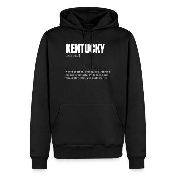 Kentucky Pride: Bourbon Roots - Men’s Premium Organic Hoodie - black - Front - Nico (187cm)