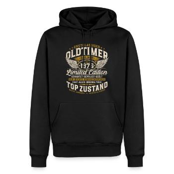 50. Geburtstag 1976 Oldtimer Geschenk Retro - Männer Premium Bio Hoodie - Schwarz - Vorne - Nico (187cm)