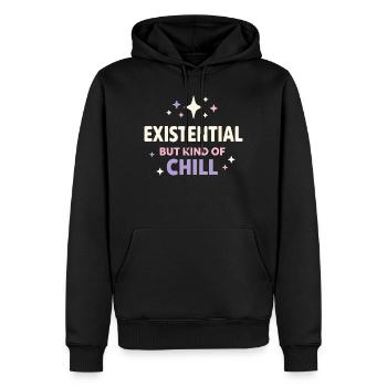 Existenzieller Humor, Nihilismus, Humor, - Männer Premium Bio Hoodie - Schwarz - Vorne - Nico (187cm)