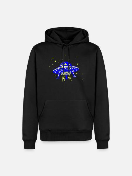 UFO – Visit from another galaxy - Men’s Premium Organic Hoodie - black