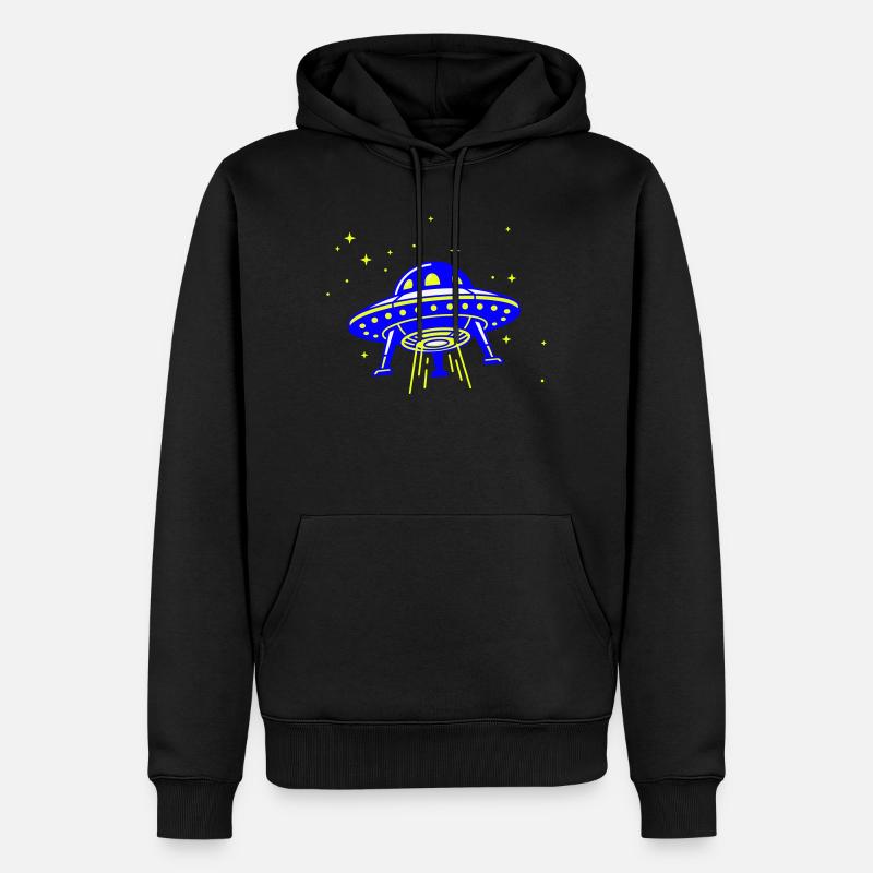 OVNI – Visite d’une autre galaxie - Sweat à capuche Premium bio Homme - noir