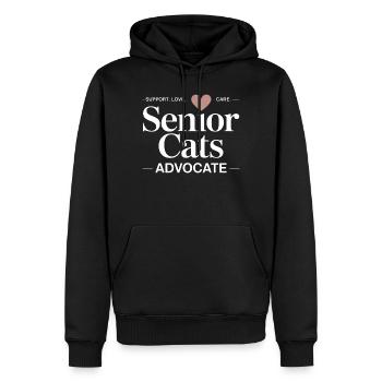 Senior-Katzen-Anwalt Tee - Männer Premium Bio Hoodie - Schwarz - Vorne - Nico (187cm)