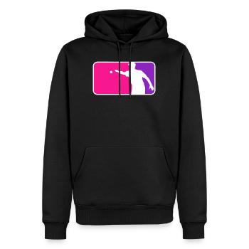 Petanque Boule Petanca Style Major League Rose - Sweat à capuche Premium bio Homme - noir - Devant - Nico (187cm)