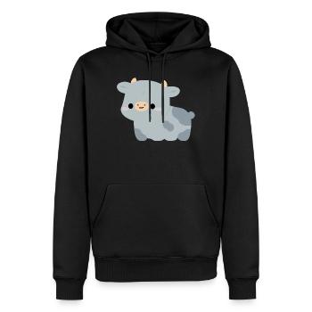 Belgian Blue Cow - Men’s Premium Organic Hoodie - black - Front - Nico (187cm)