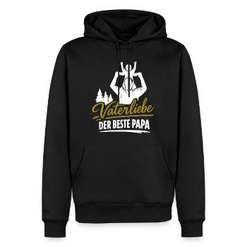 Vaterliebe Der Beste Papa - Männer Premium Bio Hoodie - Schwarz - Vorne - Nico (187cm)