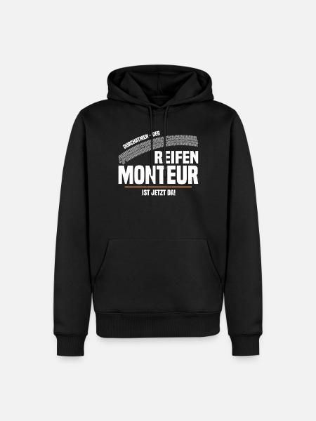 Der Reifenmonteur - Männer Premium Bio Hoodie - Schwarz