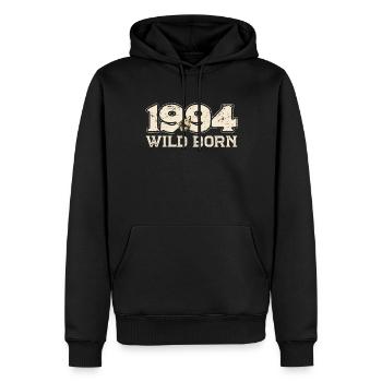 1994 BC Wild geboren - 1994 Geburtstagsgeschenk - Männer Premium Bio Hoodie - Schwarz - Vorne - Nico (187cm)