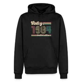 1984 ST Vintage limited edition - 1984 Birthday - Men’s Premium Organic Hoodie - black - Front - Nico (187cm)