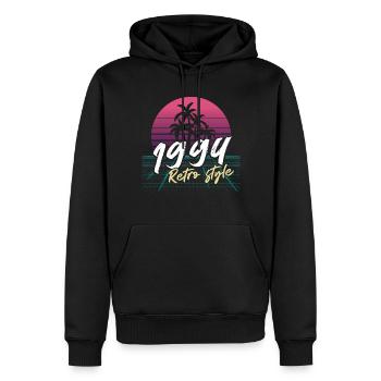 1994 SW style rétro - 1994 cadeau d’anniversaire - Sweat à capuche Premium bio Homme - noir - Devant - Nico (187cm)