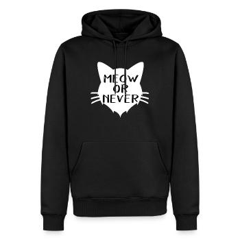 Meow Kätzchen - Männer Premium Bio Hoodie - Schwarz - Vorne - Nico (187cm)