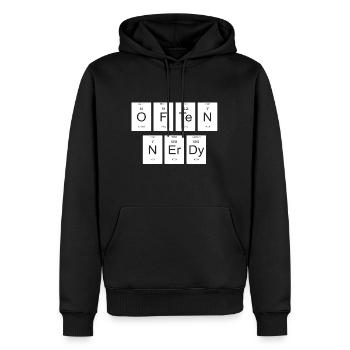 Périodique Table cadeau Nerd - Sweat à capuche Premium bio Homme - noir - Devant - Nico (187cm)