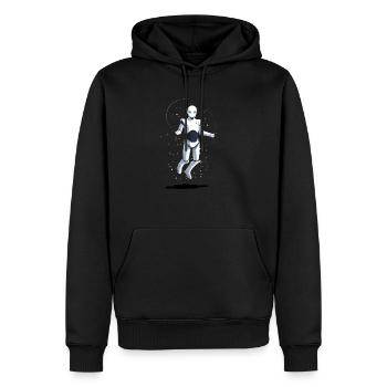 Roboter der Seilspringt - Männer Premium Bio Hoodie - Schwarz - Vorne - Nico (187cm)