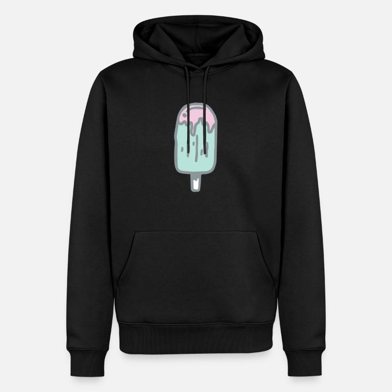 Crème glacée dans le style - Sweat à capuche Premium bio Homme - noir