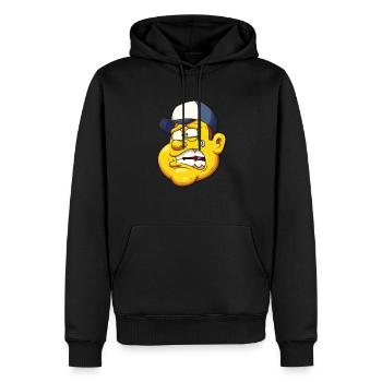 Der weinende Kopf - Männer Premium Bio Hoodie - Schwarz - Vorne - Nico (187cm)