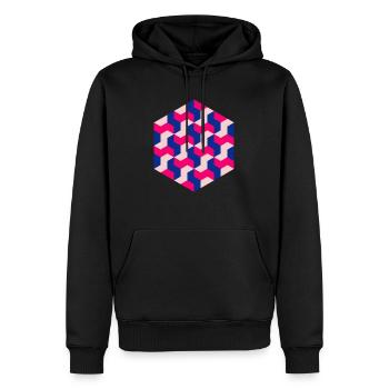 Tangram - Sweat à capuche Premium bio Homme - noir - Devant - Nico (187cm)