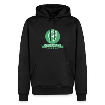 Caucasians - Männer Premium Bio Hoodie - Schwarz - Vorne - Nico (187cm)