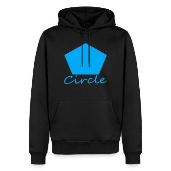 Mauvaise forme de cercle - Sweat à capuche Premium bio Homme - noir - Devant - Nico (187cm)