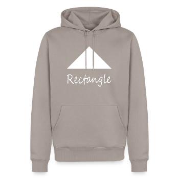Wrong Rectangle Shape - Men’s Premium Organic Hoodie - taupe - Front - Nico (187cm)