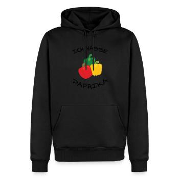Ich hasse Paprika - Männer Premium Bio Hoodie - Schwarz - Vorne - Nico (187cm)