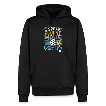 film de film idées cadeaux montre binge série amant - Sweat à capuche Premium bio Homme - noir - Devant - Nico (187cm)