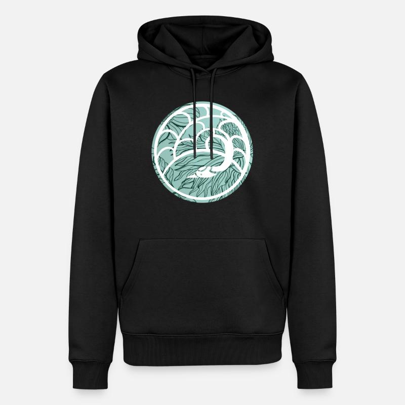 grue - Sweat à capuche Premium bio Homme - noir