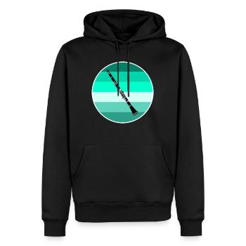 clarinet - Men’s Premium Organic Hoodie - black - Front - Nico (187cm)